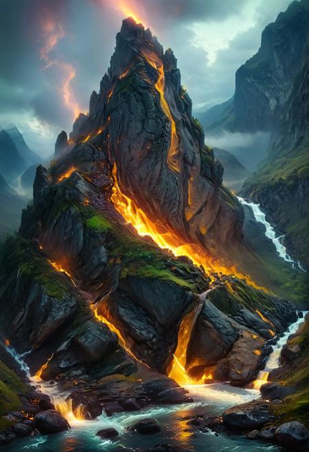 (by Ellen Jewett:1.5), (Bioluminescent Impressionism, Scottish highland  landscape, Flow in the Name of fire* *Channel_42* *中* *Broadcasting* *Artificially_Atypically_Autistically* *Magnetic**Synesthesia* *fire* *lightning*, The Dreamland, green earth, heather, sky sunset, sunrise ,waterfall, great castle on a crag, Crag, highland mountains, ethereal landscapes, depth of field, biotech emotion:1.3) <lora:xl_more_art-full_v1:0.5> <lora:add-detail-xl:1> <lora:RMSDXL_Creative:2>*Channel_42* ral-wlfnte