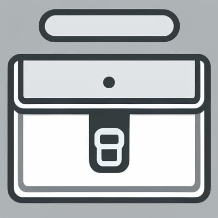 icon of a briefcase icon with a white background  <lora:icons:0.8>