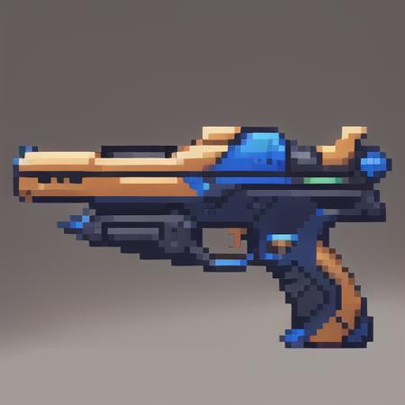 Laser gun, laser, sniper gun,Side view,gun,firearms,Science Fiction, Weapons, Technology, Future,Pure background, simple background,pixel,pixelart,pixel art, <lora:pixel gun:1>, masterpiece,best,quality