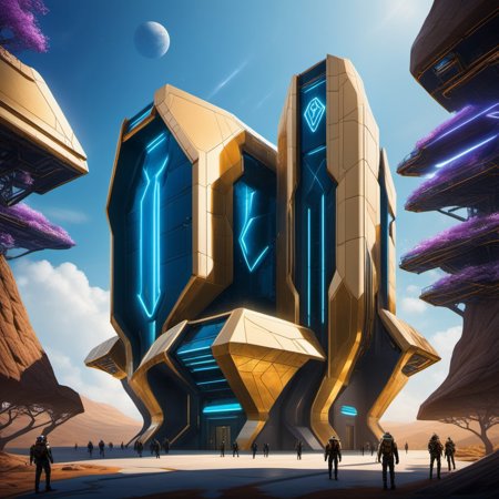 sci fi building concept art