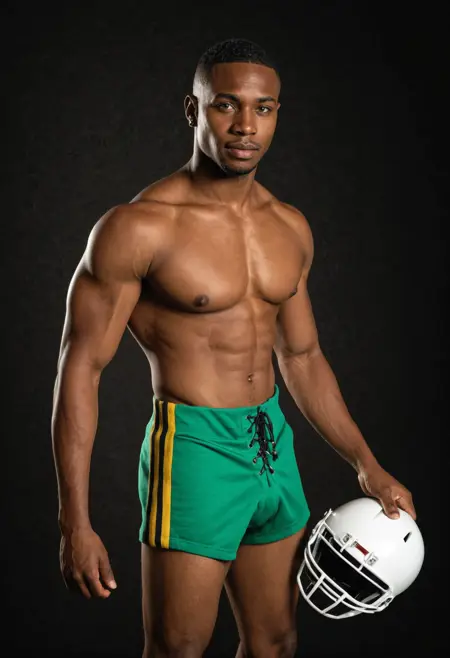 Athletic Football Cutoff Shorts [SD 1.5 + Pony + Illustrious + SDXL]