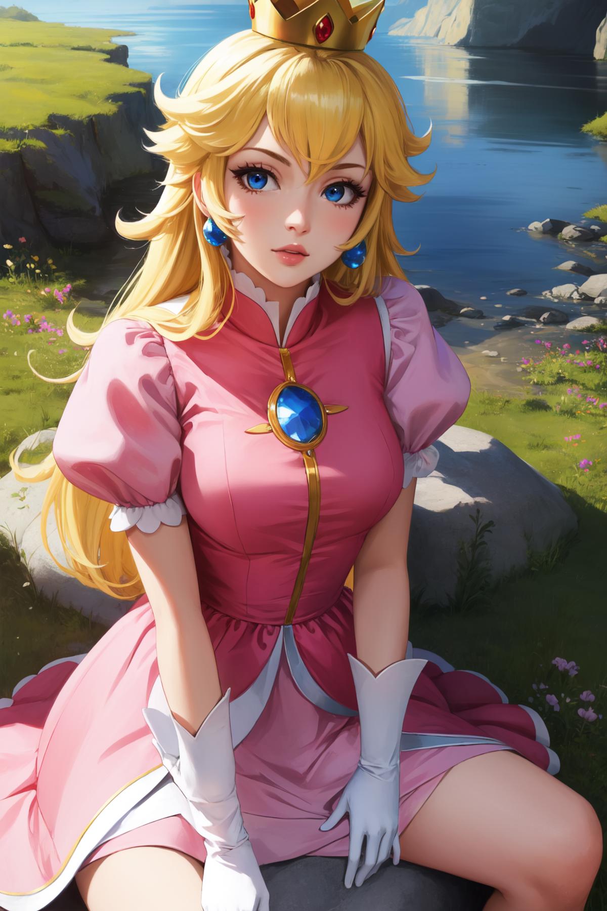 Princess Peach (ピーチ姫) - Super Mario Bros - COMMISSION image by PettankoPaizuri