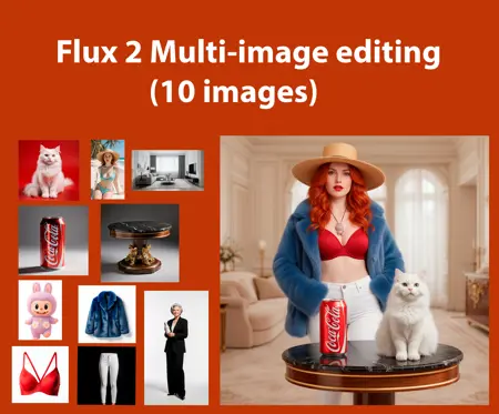 Flux 2: Multi-image Editing (10 images) + Upscale (Русское описание ниже)