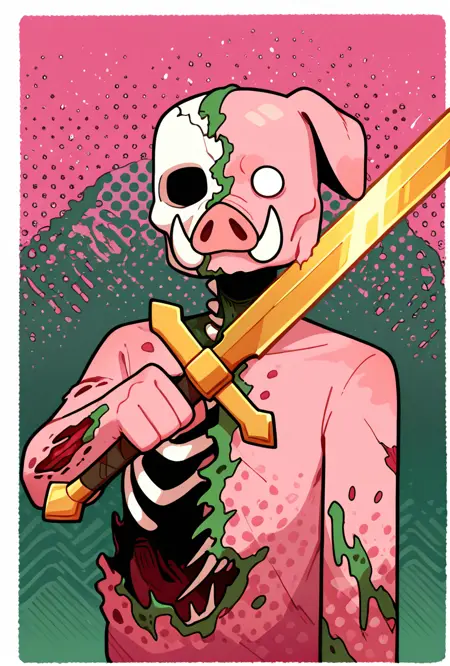 Zombified Piglin / Zombie Pigman -- Minecraft Noob + Illust