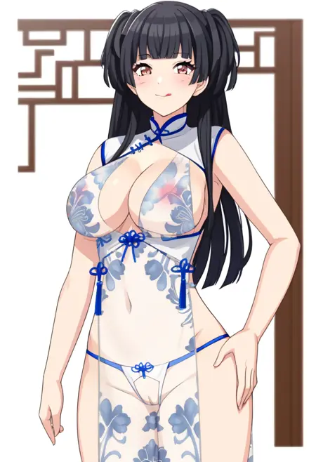 suzutsuki and fuyutsuki (kantai collection) see-through dress [pony, ill]