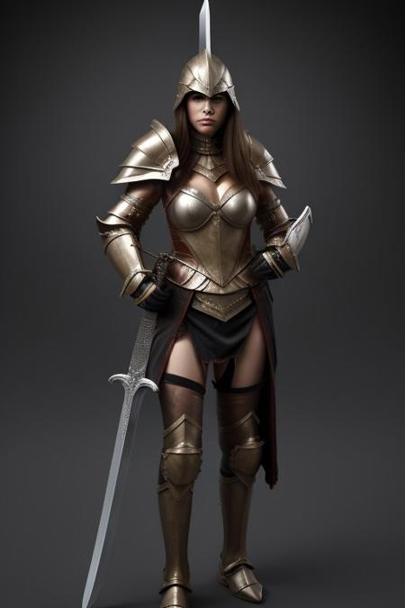 armor,warrior woman holding huge sword,masterpiece,8k,ultra quality,
