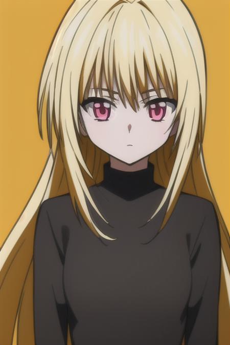 1girl, blond hair, pink eyes, very long hair, black dress, (solo:1.2),  <lora:eve-08v2:0.8>, long sleeve, ((masterpiece)), (best quality), eve, standing, looking a viewer, (upper body), simple background, female focus,  OverallDetail, turtle neck, small breasts