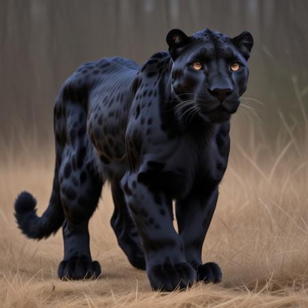 melanistic black cat V1