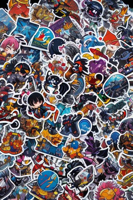 <lora:stickers-08:1>((stickers)),anime ,retro, epic ,simple background(masterpiece:1.2), (best quality), (ultra detailed), (8k, 4k,),(highly detailed:1.2),  (dynamic pose:1.2)