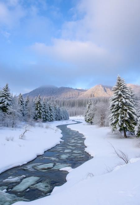 Beautiful winter landscape.