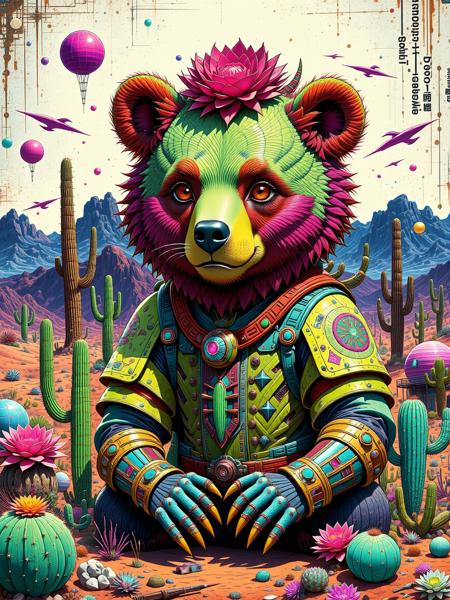 DP Psychedelic Cactus Dream World FLUX & SDXL FLUX