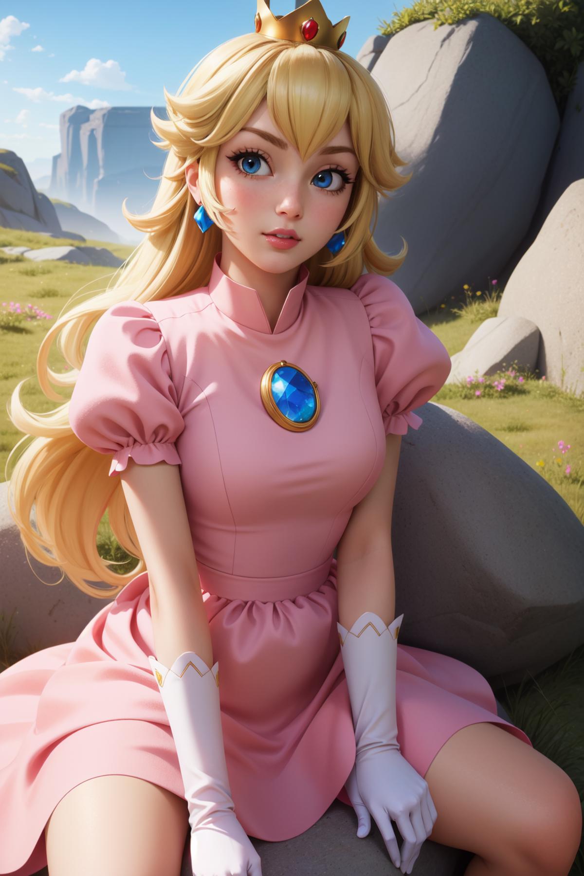 Princess Peach (ピーチ姫) - Super Mario Bros - COMMISSION image by PettankoPaizuri