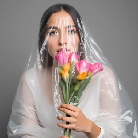 Plastic play (NSFW) + plastic wrap + plastic bag + plastic clothes and dresses + items And people covered by plastic