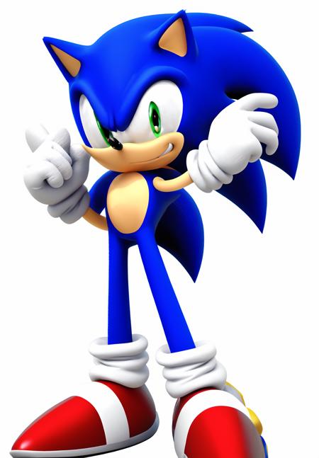 <lora:sonic:0.8>, sonic, solo, looking at viewer, smile, simple background, 1boy, closed mouth, standing, full body, male focus, hand up, happy, black background, white outline, furry male, adjusting gloves