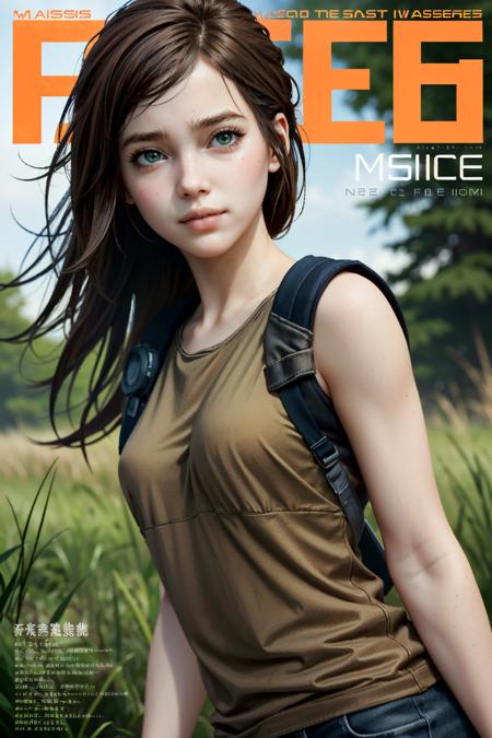 ((masterpiece, best quality))
<lora:TLOUEllie:0.8>
TLOUEllie, 1girl, solo, brown hair, long hair, green eyes, As the cover model for a fashion magazine, fierce pose, wearing a bold and edgy outfit