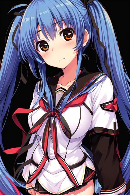 kotohaokihara, <lyco:kotohaokihara-lyco-nochekaiser:1>,
kotoha okihara, long hair, ribbon, twintails, (brown eyes:1.5), very long hair, blue hair,
BREAK skirt, thighhighs, school uniform, black thighhighs, zettai ryouiki, bridal garter,
BREAK looking at viewer,
BREAK indoors, classroom,
BREAK <lyco:GoodHands-beta2:1>, (masterpiece:1.2), best quality, high resolution, unity 8k wallpaper, (illustration:0.8), (beautiful detailed eyes:1.6), extremely detailed face, perfect lighting, extremely detailed CG, (perfect hands, perfect anatomy),