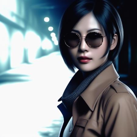 re ada wong re2 style dress re4 style dress incognito coat ada holding gun