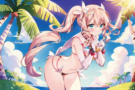 masterpiese,best_quality,beach,coconut_trees,sunlight,
1girl,arisya,solo,((bikini)),full_body,floating_angle,look_at_viewer,smirk
<lora:arisya_v5_4-000032:1>