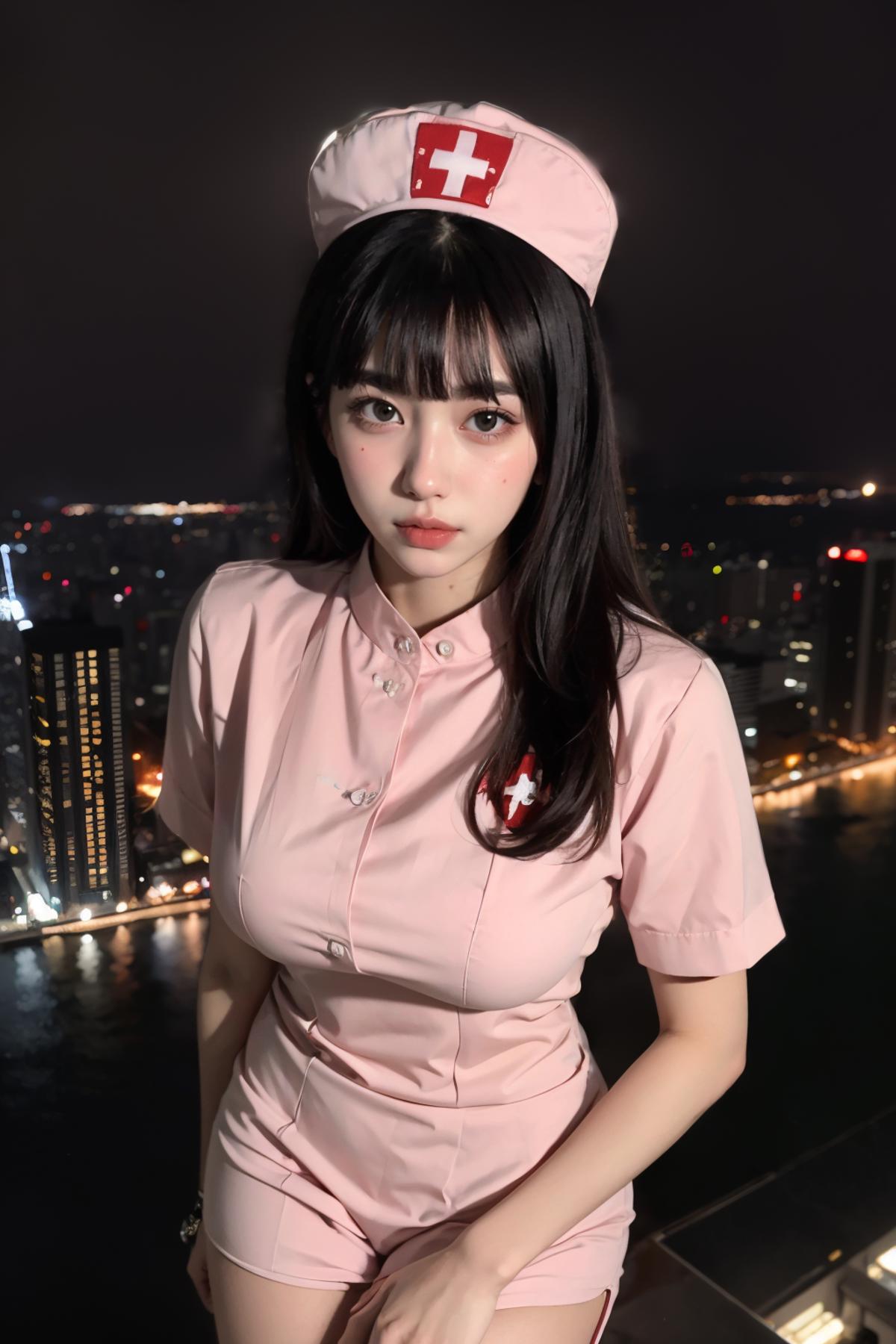 明月的服装  粉色性感护士服| Pink sexy nurse gown image by CMMY