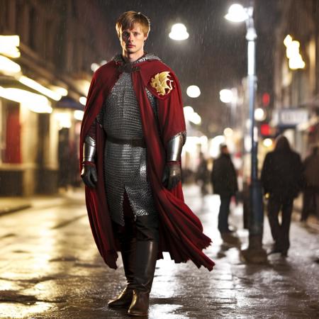 masterpiece, best quality, a full body shot of  bradley james men on the street, wavy windswept hair, dramatic, gritty, cinematic, dark, neon lights, realistic, shoes, city, rainy, flaccid penis <lora:Bradley_James-000005:1>