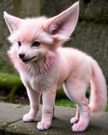 photo of a real life pink vulpix
highly detailed realistic, sharp focus