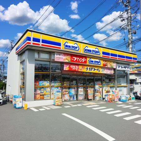 ministop, konbini, scenery, storefront, japan,