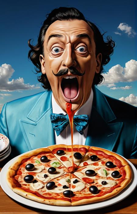 award - winning masterpiece. artwork in the theme of pizza. trending on artstation. by salvador dali