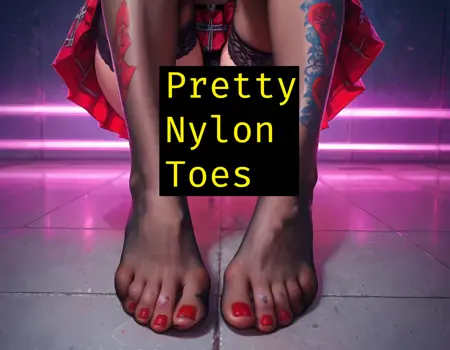 nylon toes - accurate tops of nylon feet (pny, black nylon)