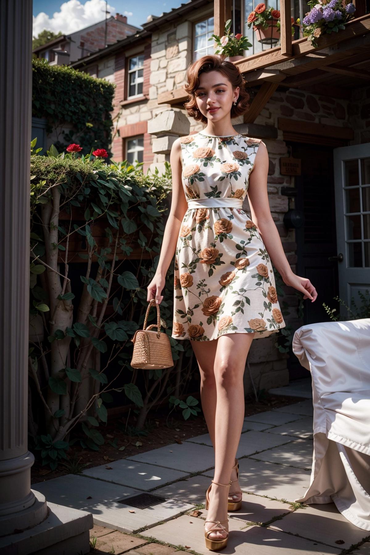 Retro Floral Dress image by feetie