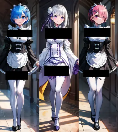 Rem & Ram & Emilia [sd1] Re:Zero Roswaal Mansion Pack