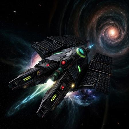 (Space battlecruiser) shaped like fractal (cucumber) in hyperspace, enters into real blackhole, real photo of blackhole hat shape on background,
dynamic movement, explosive force,  glowing, nebula, 8K resolution. sci-fi, hyperspace gate