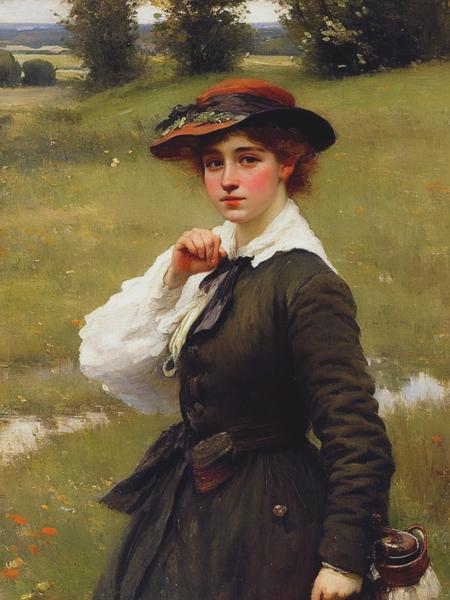 <lyco:JulesBastien-Lepage:1.0> a Jules bastien lepage painting