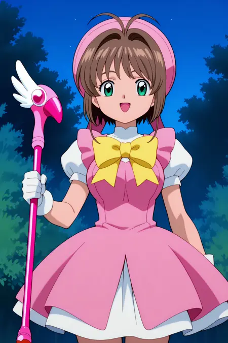 Sakura Kinomoto, Tomoyo Daidouji, and Syaoran Li (Cardcaptor Sakura, classic style)