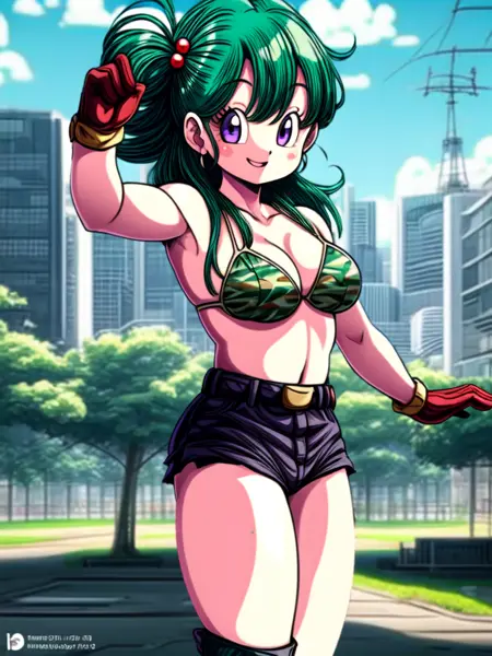 Original Dragon Ball Bulma Army Bikini
