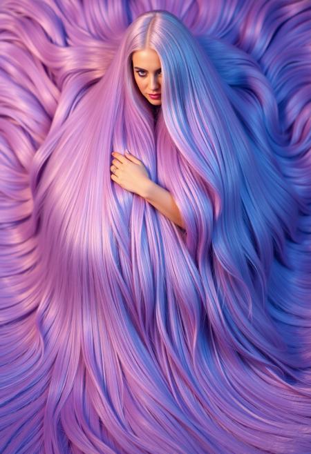 buried in a mound of luxuriant incredible thick abundant voluminous lush sensuous extremely long any single color hair wrapped around the body. extremely long hair, 100-feet of hair, super long hair, real rapunzel, rapunzel, rapunzel long hair, hair fetish, hair job, Dreamgirl, Goddess, gorgeous, amazing hair, longest hair, perfect hair, longest hair ever, hairstyles, hairstyling, hair, Debra Jo hair, extreme hair, extreme long hair, extremely long hair, Debra Jo, extreme longest hair, voluminous hair, thick and luxurious hair which is hangs to the floor and covers it. Her expression radiates confidence as she shows off her thick, luscious locks. super thick soft luxurious long lush sleek heavy voluminous cascading pendulous ultra silky pendulous shampoo commercial hair dragging the ground, around her on floor, hair piles behind her on floor
