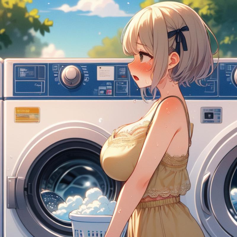 girl like laundromat image by ghostpaint