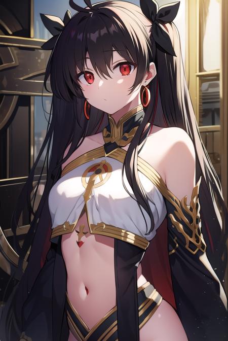 ishtar, <lyco:ishtar-LYCORIStest:1>, ishtar, ahoge, black bow, bow, black hair, earrings, hair bow, hair ornament, jewelry, long hair, (red eyes:1.5), (small breast:1.2),
BREAK ishtar, ahoge, black bow, bow, black hair, earrings, hair bow, hair ornament, jewelry, long hair, (red eyes:1.2), twintails,,
BREAK outdoors, city,
BREAK looking at viewer, BREAK <lora:GoodHands-vanilla:1>, (masterpiece:1.2), best quality, high resolution, unity 8k wallpaper, (illustration:0.8), (beautiful detailed eyes:1.6), extremely detailed face, perfect lighting, extremely detailed CG, (perfect hands, perfect anatomy),