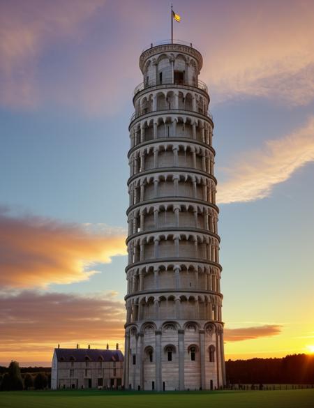 tow9is, tower, Spectacular light, sunset, no people