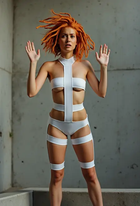 Leeloo in her thermal bandage outfit [FLUX]