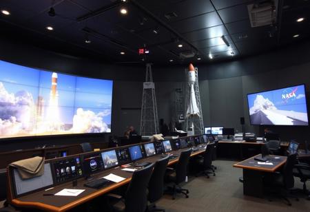 On tv, modern, nasa, rocket, launch vehicle, cape canaveral, (nasa control room:1.5)