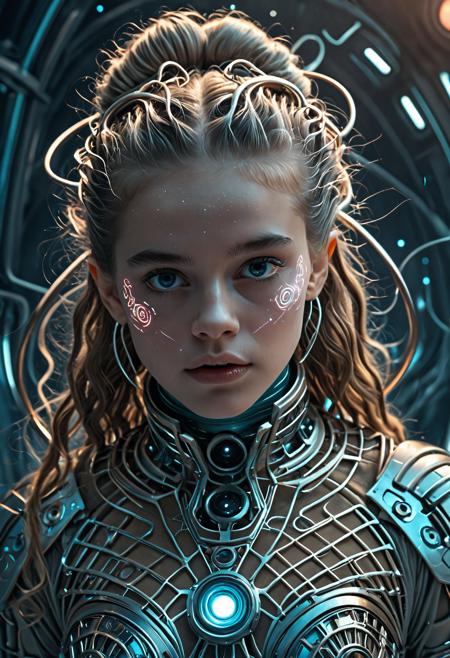 Alien-themed <lora:Beeple_retrofuturism-000005:1>,Beeple style,retrofuturism,<lora:Alice Prin OC-000005:1>,Alice Prin,1girl, . Extraterrestrial, cosmic, otherworldly, mysterious, sci-fi, highly detailed