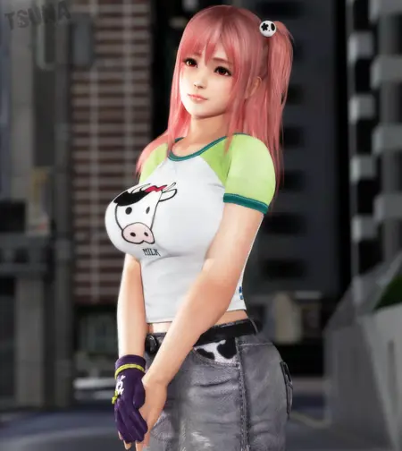 Honoka cow green shirt for illustrious