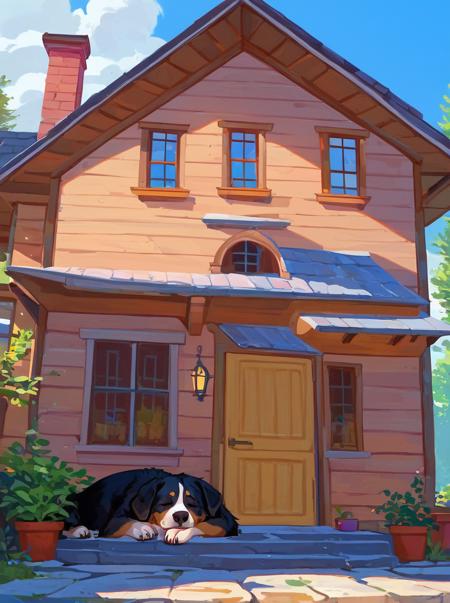 [LoRA] Bernese Mountain Dog (Pony & SD 1.5) v1.0 (Pony)