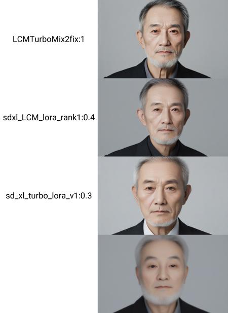 Realistic,Chinese old man portrait,upper body,short black hair,black eyes,indoors,white background,wearing a black suit,cool white lighting,looking at viewer,pale white beard,weathered facial wrinkles,<lora:LCMTurboMix2fix:1>,