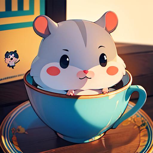 杯中的仓鼠（莫名成了可汗）hamster in cup image by Thxx