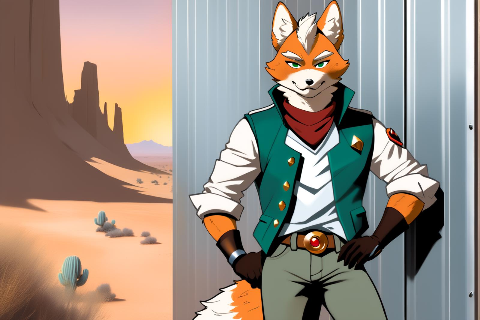 Fox McCloud SDXL image by PirateWolf09