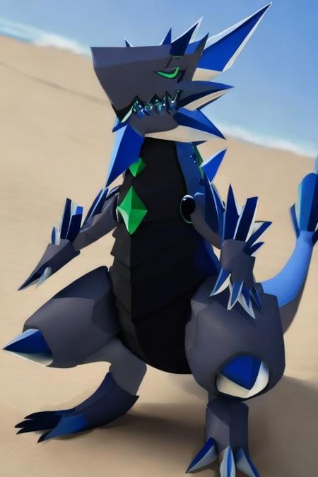 ((masterpiece,best quality)),best res,good anatomy,cute,very cute face,,very detailed,4k,happy,blushing,full body,smiling,looking at viewer,standing,obsidrugon,middle of a beach,