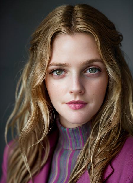 portrait of skswoman, smug , wearing romper , with dirty blonde Fishtail braid epic (photo, studio lighting, hard light, sony a7, 50 mm, matte skin, pores, colors, hyperdetailed, hyperrealistic), <lyco:Drew Barrymore:1.3>