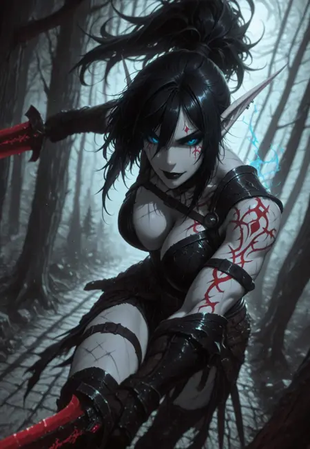 Mournas dark fantasy style