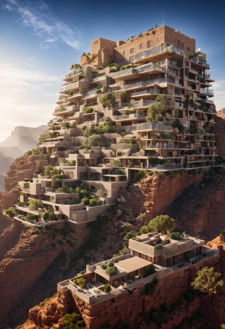 (The colonial city of the future, in the mist-filled Grand Canyon, on an unknown Earth-like planet, 2 moon on sky, Spaceship flight connects colonies:1.3), (Richard Meier:1.2), (Mario Botta:1.3), (avant-garde, future, reality, science fiction, photorealistic), (modern architecture:1.2), 
(Large Files, Ultra Realistic, 8K, 16k, FHD, HD, VFX, Perfect, Photography, composition, Architecture Sales Photography, Architecture Competition, Ultra High Resolution, Cinematography, High Resolution Image:1.1), (dramatic lighting, direct sunlight, ray tracing, clear shadow:1.2),  (real landscape:1.1), (blurred background:1.0), (urban background, more_details) ,
ac_neg1, great lighting, clear, hillscastel, frames